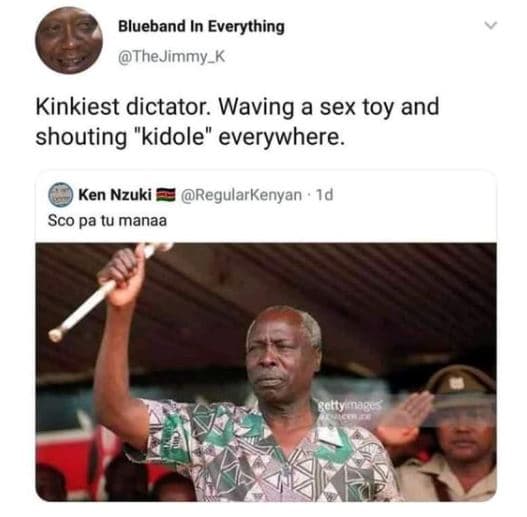 Blueband in everything thejimmy_k kinkiest dictator. waving a sex toy and shouti