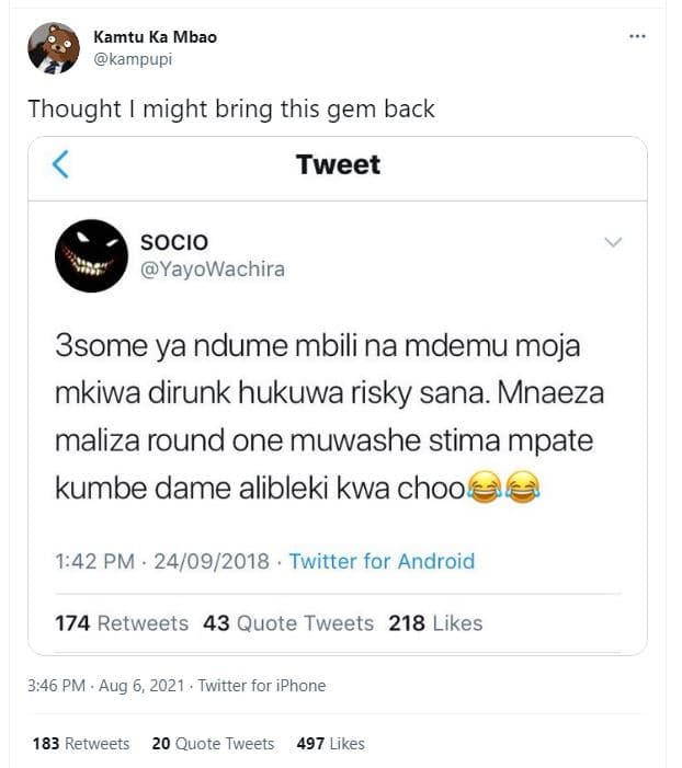 Kamtu ka mbao kampupi thought might bring this gem back tweet socio yayowachira