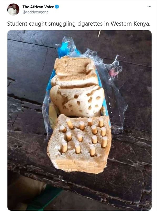 The african voice teddyeugene student caught smuggling cigarettes in western ken