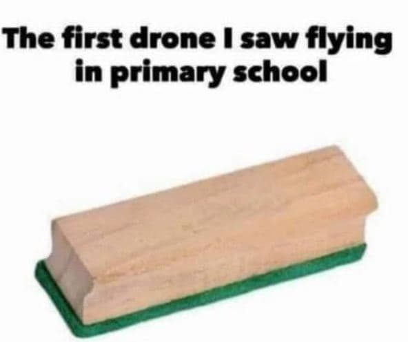 The first drone saw flying in primary school
