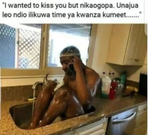 Wanted to kiss you but nikaogopa. unajua leo ndio ilikuwa time ya kwanza kumeet.