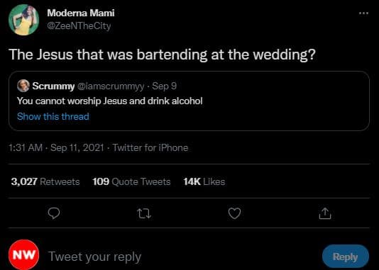 Moderna mami zeenthecity the jesus that was bartending at the wedding? scrummy i