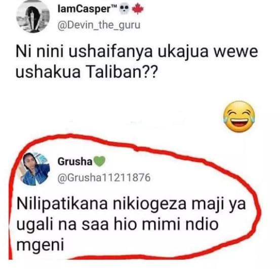 Lamcasper devin_the_guru ni nini ushaifanya ukajua wewe ushakua taliban?? grusha