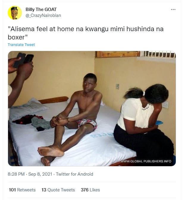 Billy the goat crazynairobian alisema feel at home na kwangu mimi hushinda na bo