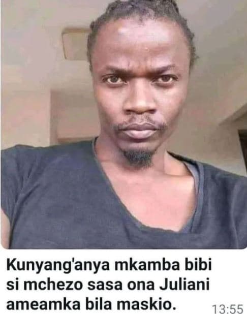 Kunyang'anya mkamba bibi si mchezo sasa ona juliani ameamka bila maskio 13.55