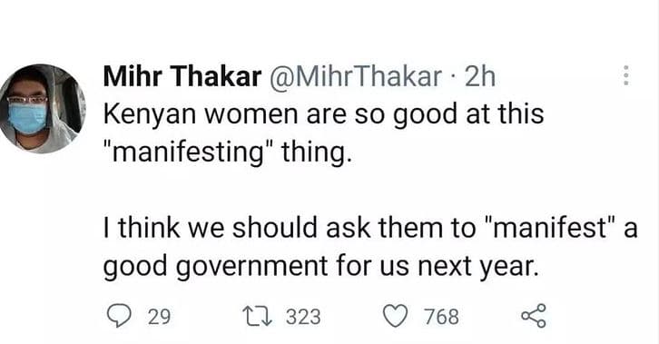 Mihr thakar mihrthakar 2h kenyan women are so good at this manifesting thing. th