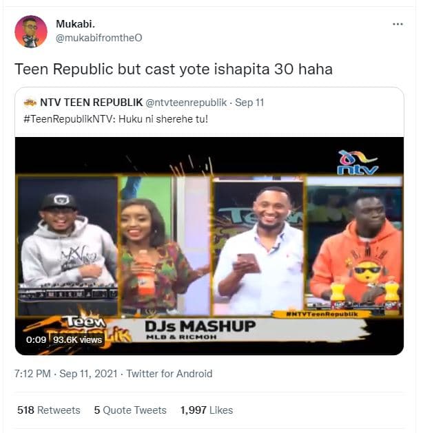 Mukabi. mukabifromtheo teen republic but cast yote ishapita 30 haha ntv teen rep