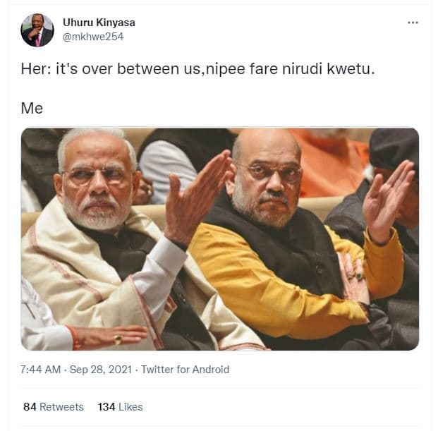 Uhuru kinyasa mkhwe254 her it's over between us,nipee fare nirudi kwetu. me 7.44