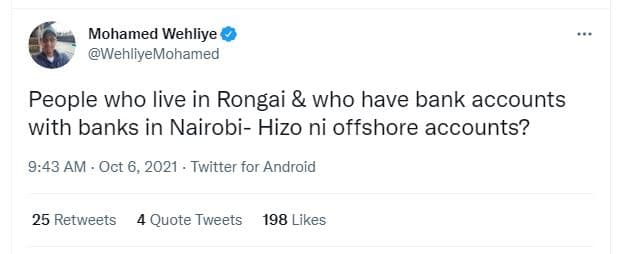 Mohamed wehliye wehliyemohamed people who live in rongai who have bank accounts