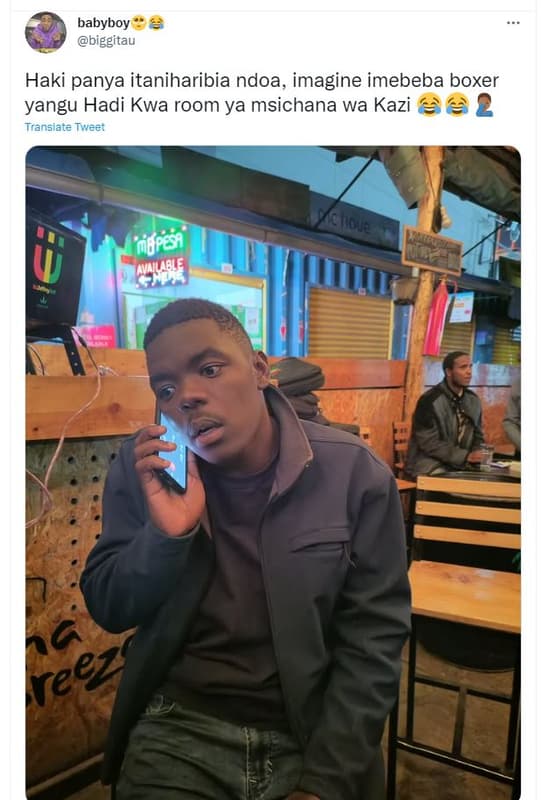 Babyboy biggitau haki panya itaniharibia ndoa, imagine imebeba boxer yangu hadi