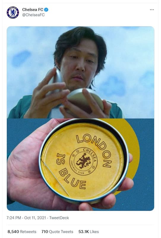 Chelsea fc chelseafc lnd 2 bue 7.24 pm oct 11, tweetdeck 8,540 retweets 710 quot