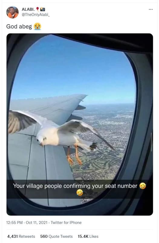 Alabi. theonlyalabi _ god abeg your village people confirming your seat number 1