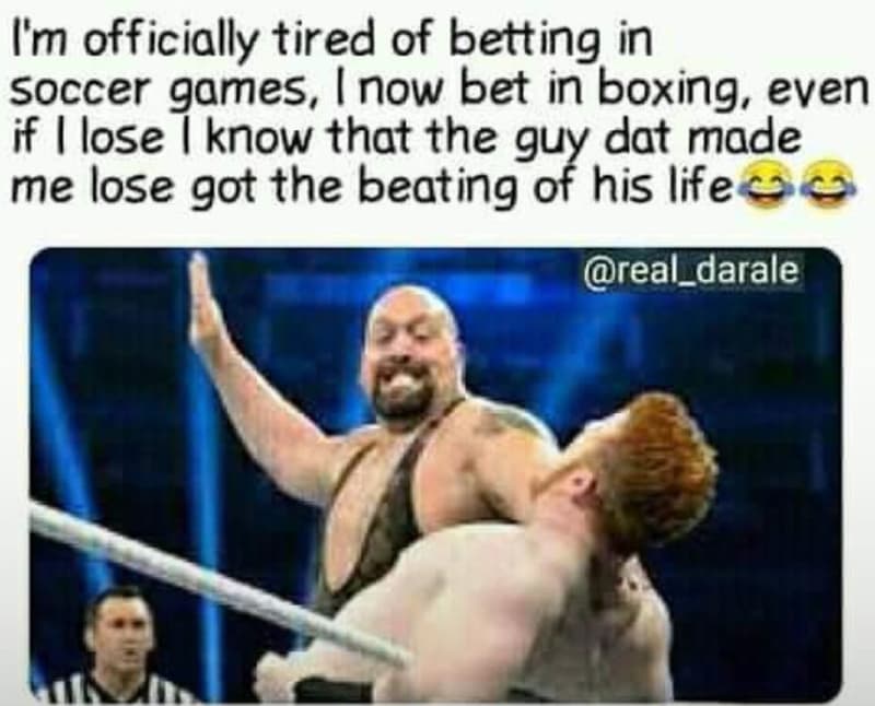Lm officially tired of betting in soccer games, i now bet in boxing, even if los