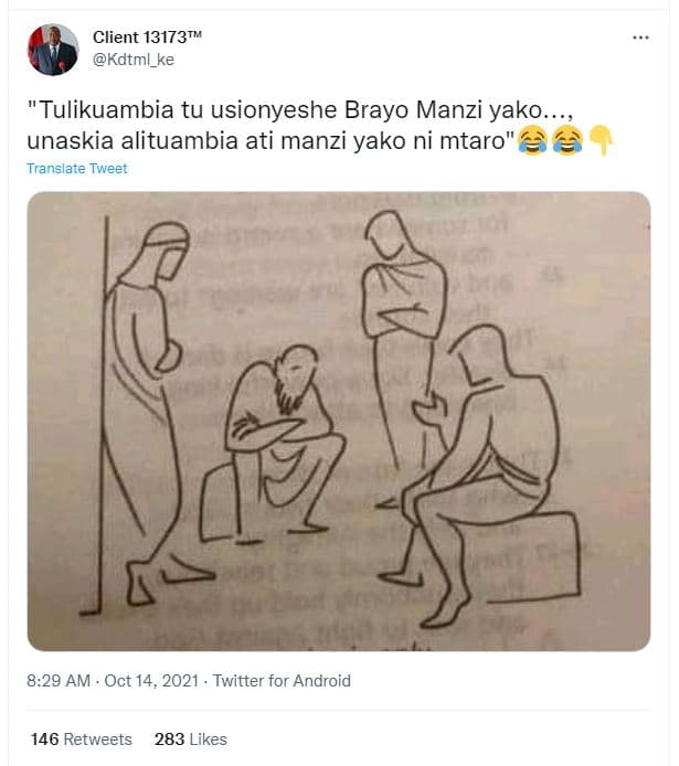 Client 13173tm kdtml_ke tulikuambia tu usionyeshe brayo manzi yako unaskia alitu