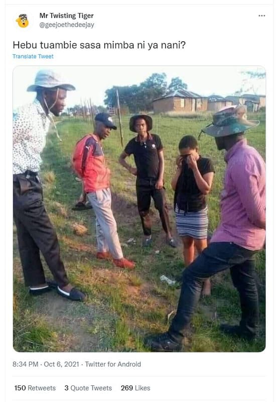 Mr twisting tiger geejoethedeejay hebu tuambie sasa mimba ni ya nani? translate