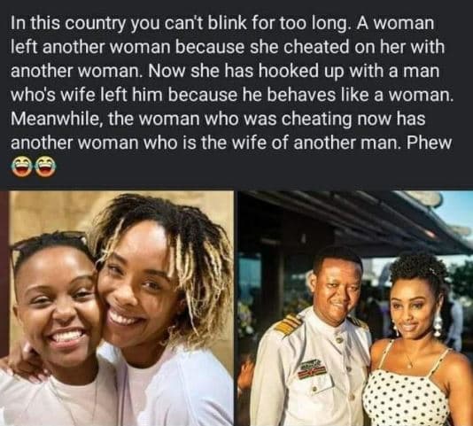 In this country you cant blink for too long a woman left another woman because s