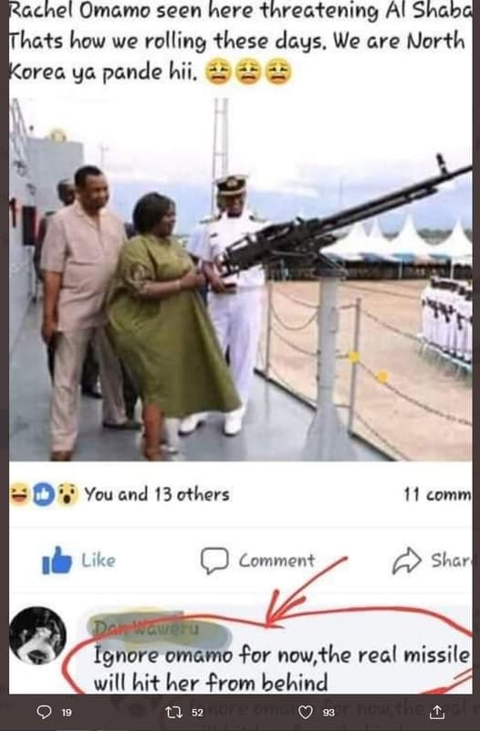 Rachel omamo seen here threatening al shaba thats how we rolling these dcys. we