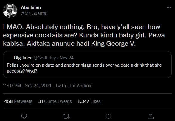 Abu iman mr_guantai lmao. absolutely nothing. bro, have y'all seen how expensive