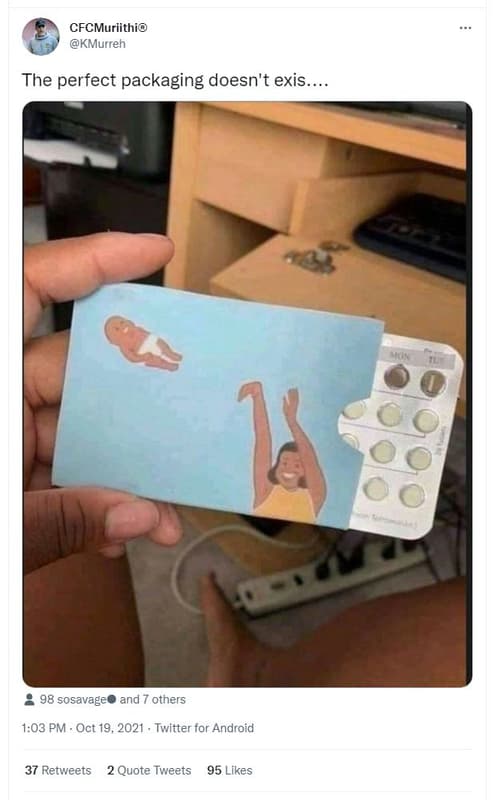 Cfcmuriithi kmurreh the perfect packaging doesn't exis_ 98 sosavagec and 7 other