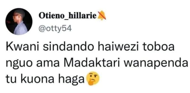 Otieno_hillarie otty54 kwani sindando haiwezi toboa nguo ama madaktari wanapenda