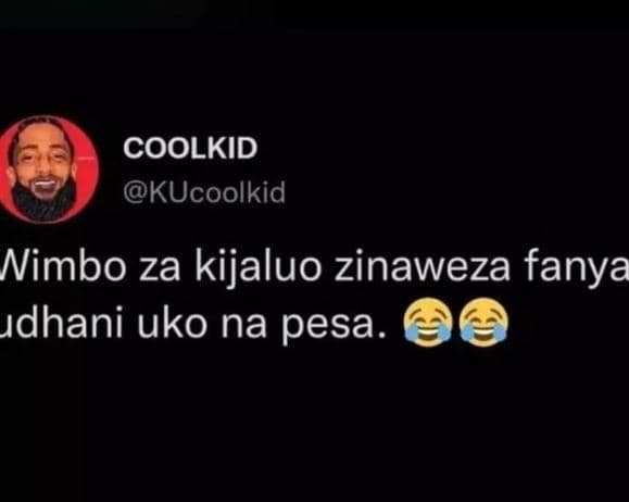 Coolkid kucoolkid nimbo za kijaluo zinaweza fanya ıdhani uko na pesa.