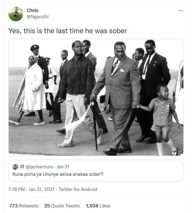 Chris ngaruthi yes this is the last time he was sober jt jayteemuro jan 31 kuna