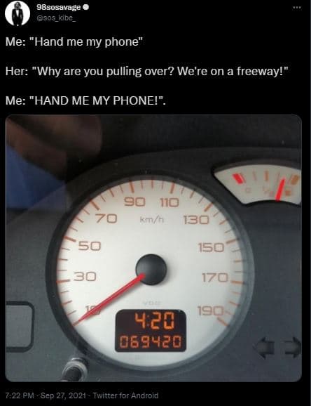 98sosavage sos_kibe me hand me my phone her why are you pulling over? we're on a