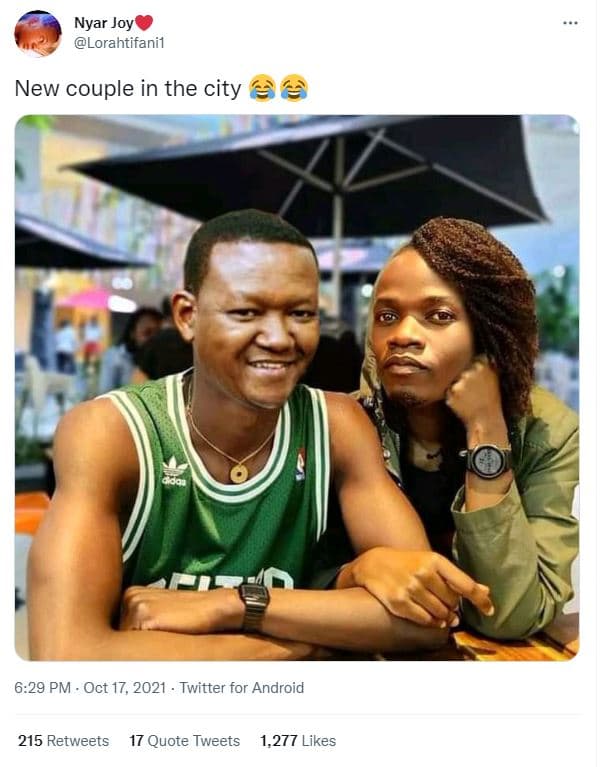 Nyar joy lorahtifanil new couple in the city 6.29 pm oct 17, twitter for android