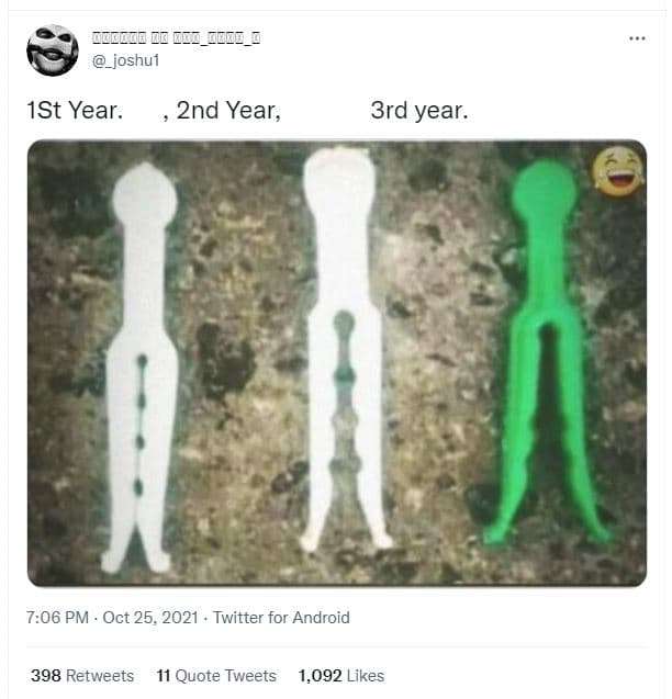 E joshu1 ist year . 2nd year, 3rd year . 1n 7.06 pm oct 25, twitter for android