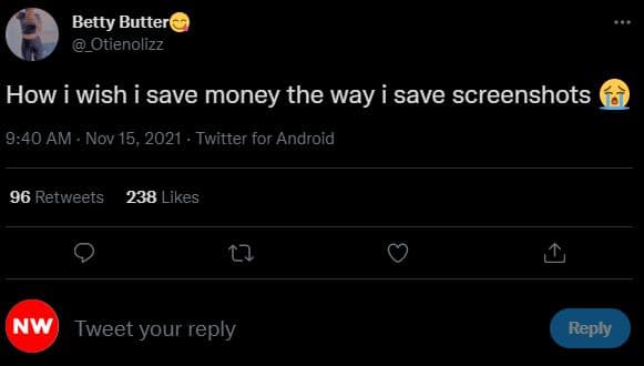 Betty butter _otienolizz how i wish i save money the way i save screenshots 9.40