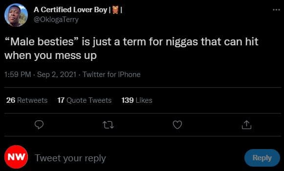 A certified lover boy 5 okiogaterry male besties is just a term for niggas that