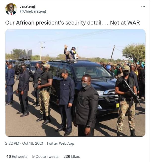 Jarateng chiefjarateng our african president's security detail. not at war 2.22