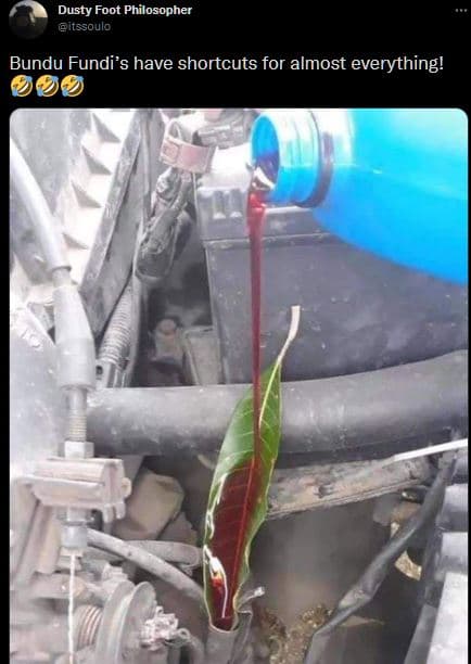 Dusty foot philosopher itssoulo bundu fundi's have shortcuts for almost everythi