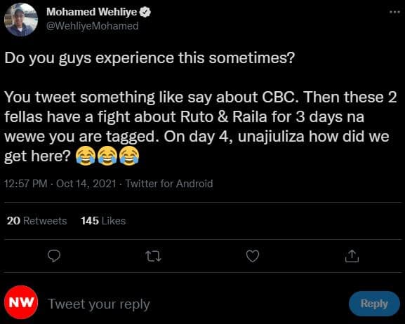 Mohamed wehliye wehliyemohamed do you guys experience this sometimes? you tweet
