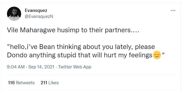 Evansquez evansquezn vile maharagwe husimp to their partners_ hello,i've bean th