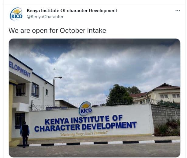 Kenya institute of character development kicd kenyacharacter we are open for oct