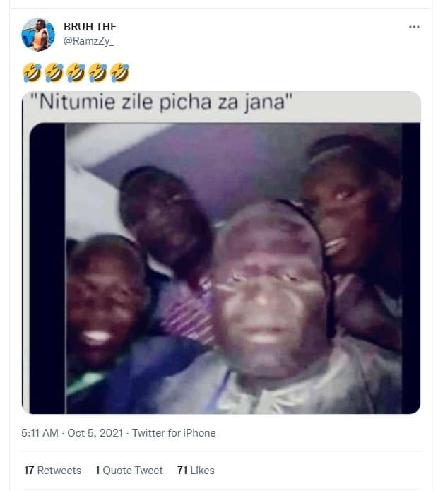 Bruh the ramzzy _ 221 nitumie zile picha za jana' 5.11 am oct 5, twitter for iph