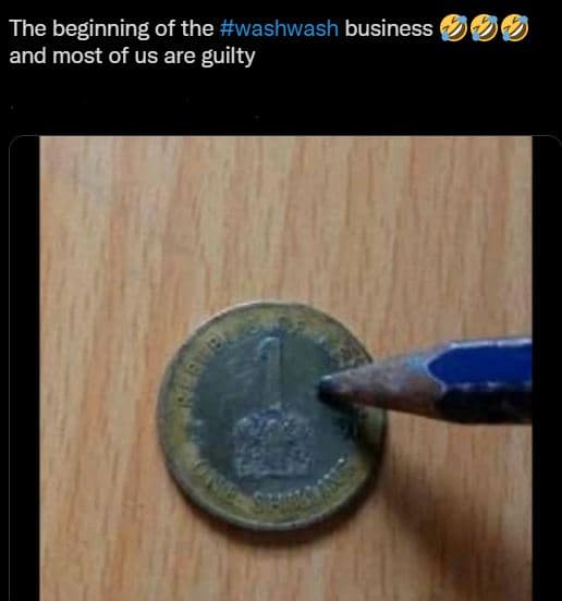 The beginning of the washwash business and most of us are guilty