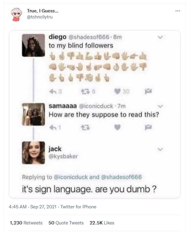 True guess tchncllytru diego shadesot666 8m to my blind followers 6 8 47 8 30 sa