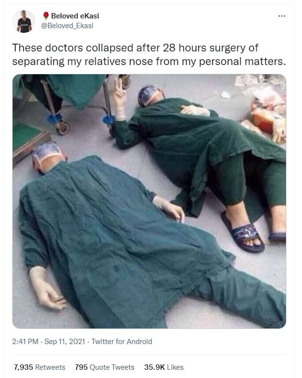 Beloved ekasi beloved_ekasi these doctors collapsed after 28 hours surgery of se