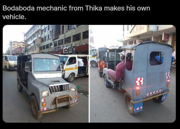 Bodaboda mechanic from thika makes his own vehicle