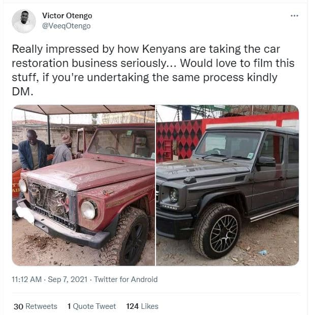 Victor otengo veeqotengo really impressed by how kenyans are taking the car rest