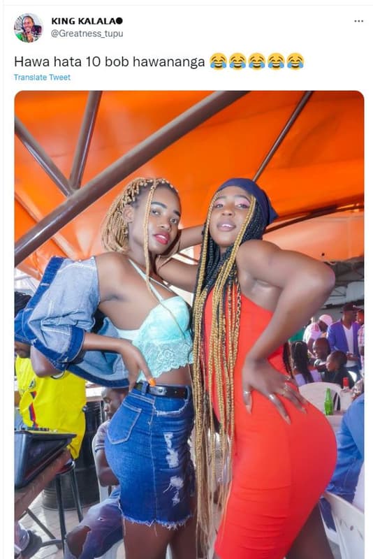 King kalalao greatness_tupu hawa hata 10 bob hawananga translate tweet