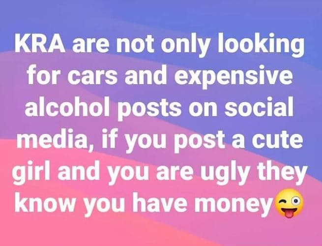 Kra are not only looking for cars and expensive alcohol posts on social media, i