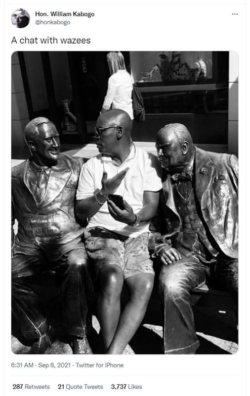 Hon. william kabogo honkabogo a chat with wazees 6.31 am sep 8, twitter for ipho