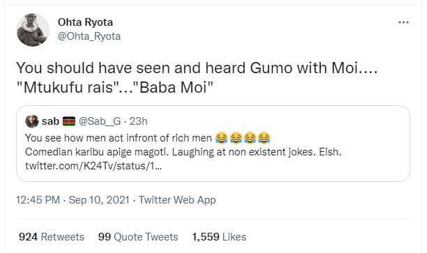 Ohta ryota ohta_ryota you should have seen and heard gumo with moi. 'mtukufu rai