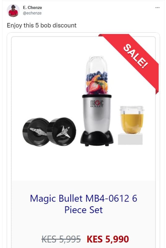E. chenze echenze enjoy this 5 bob discount misic magic bullet mb4 6 piece set k