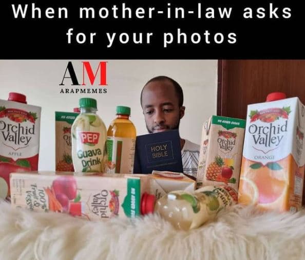 When motherinlaw asks for your photos am arapmemes pep guava drink kspia _ shud