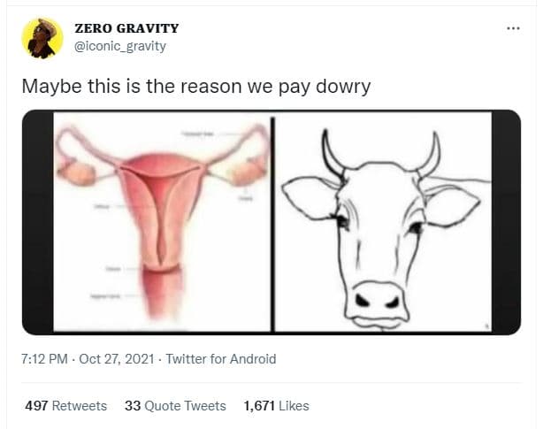 Zero gravity iconic_gravity maybe this is the reason we pay dowry 712 pm oct 27,