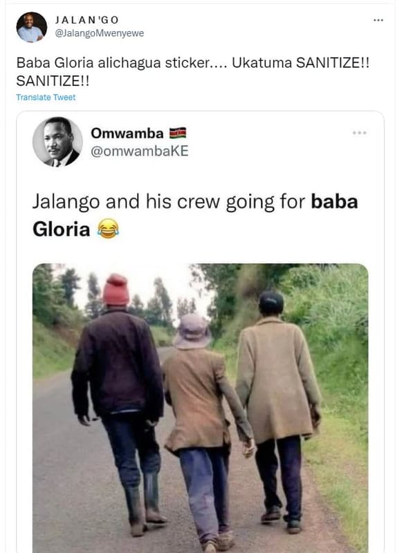 Jalan'g0 jalangomwenyewe baba gloria alichagua sticker . ukatuma sanitize!! sani